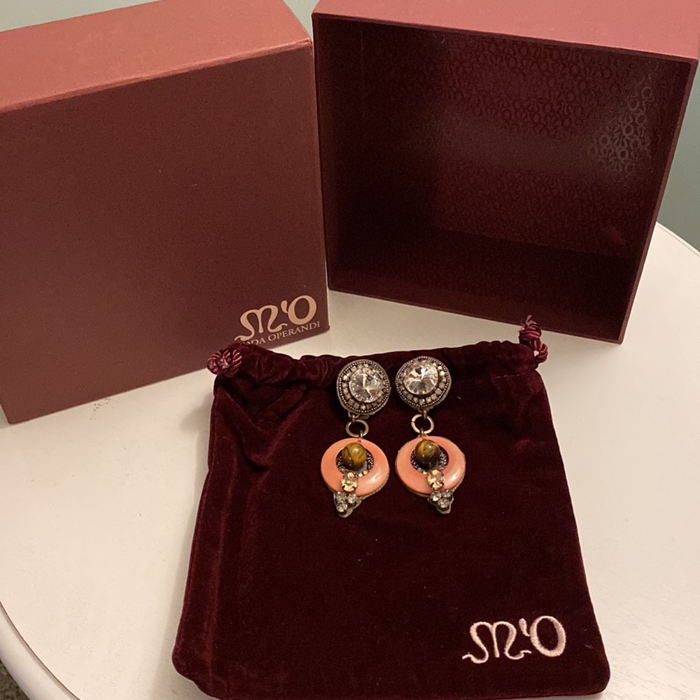 Pink Tagua Earrings